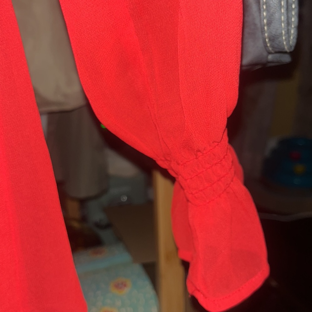 Red Wrap dress size XS - Picture 5 of 6